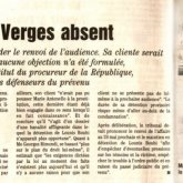 Affaire Bouhi  Me Verges absent - Cabinet de Maîtres RIMONDI, ALONSO, HUISSOUD, CAROULLE ET PIETTRE